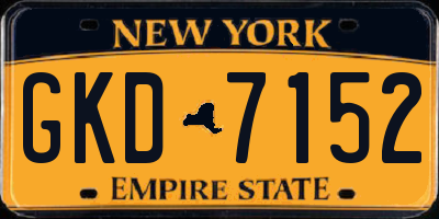 NY license plate GKD7152