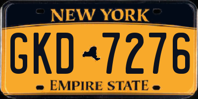 NY license plate GKD7276