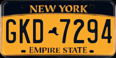 NY license plate GKD7294