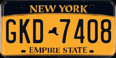 NY license plate GKD7408