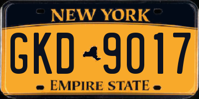 NY license plate GKD9017