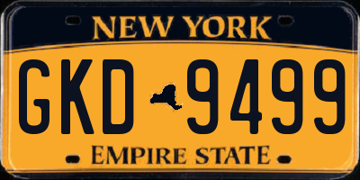 NY license plate GKD9499