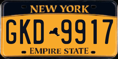 NY license plate GKD9917