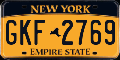 NY license plate GKF2769