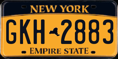 NY license plate GKH2883