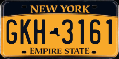 NY license plate GKH3161