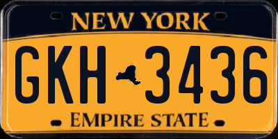 NY license plate GKH3436