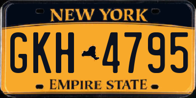 NY license plate GKH4795