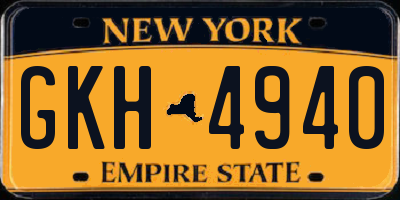 NY license plate GKH4940