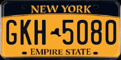 NY license plate GKH5080