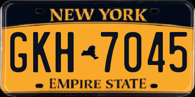 NY license plate GKH7045