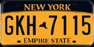 NY license plate GKH7115