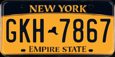 NY license plate GKH7867