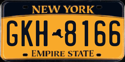 NY license plate GKH8166