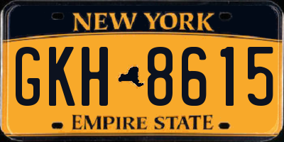 NY license plate GKH8615