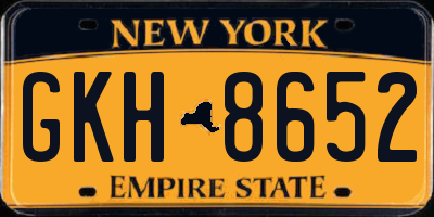 NY license plate GKH8652