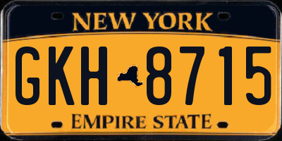 NY license plate GKH8715