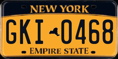 NY license plate GKI0468