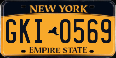 NY license plate GKI0569