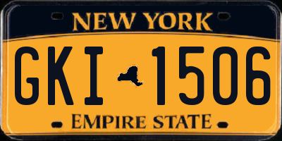 NY license plate GKI1506