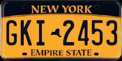 NY license plate GKI2453