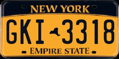 NY license plate GKI3318