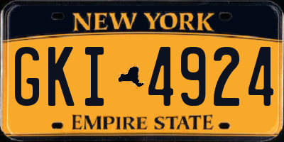 NY license plate GKI4924