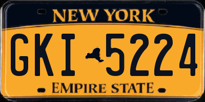 NY license plate GKI5224