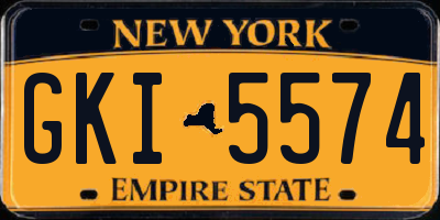 NY license plate GKI5574