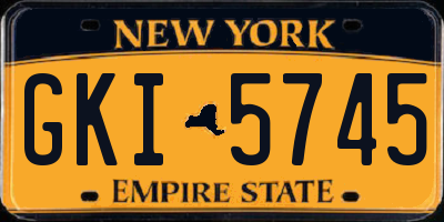 NY license plate GKI5745