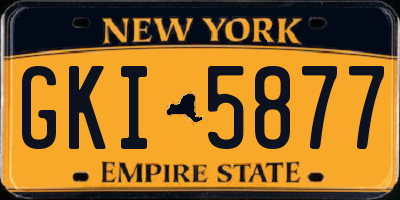 NY license plate GKI5877