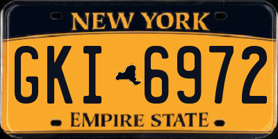 NY license plate GKI6972