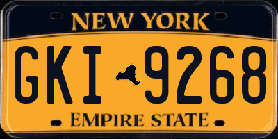 NY license plate GKI9268