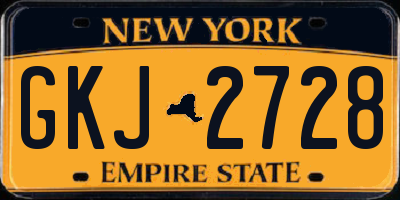 NY license plate GKJ2728