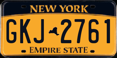 NY license plate GKJ2761