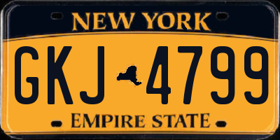 NY license plate GKJ4799