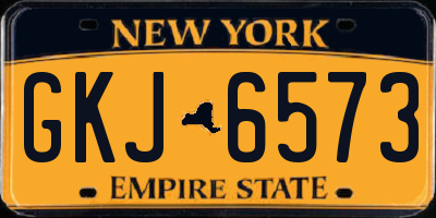 NY license plate GKJ6573