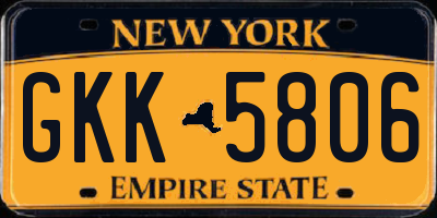 NY license plate GKK5806