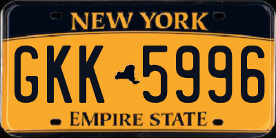NY license plate GKK5996