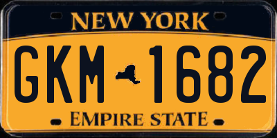 NY license plate GKM1682