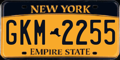 NY license plate GKM2255