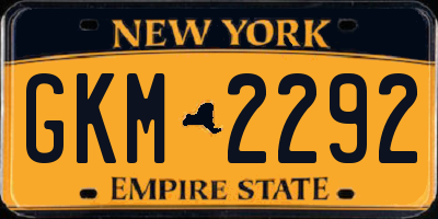 NY license plate GKM2292