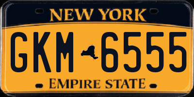 NY license plate GKM6555