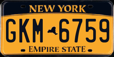 NY license plate GKM6759