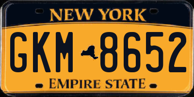 NY license plate GKM8652