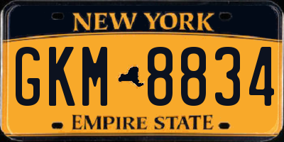 NY license plate GKM8834