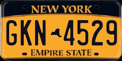 NY license plate GKN4529