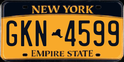 NY license plate GKN4599
