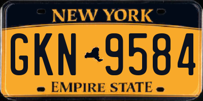 NY license plate GKN9584
