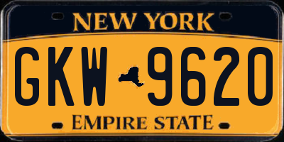 NY license plate GKW9620